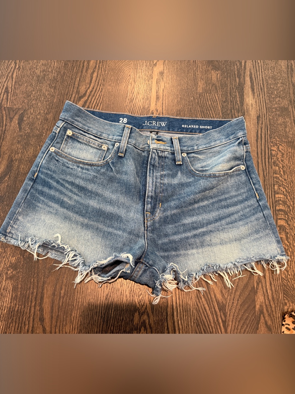 J. Crew Light Blue Frayed Denim Cutoff Shorts